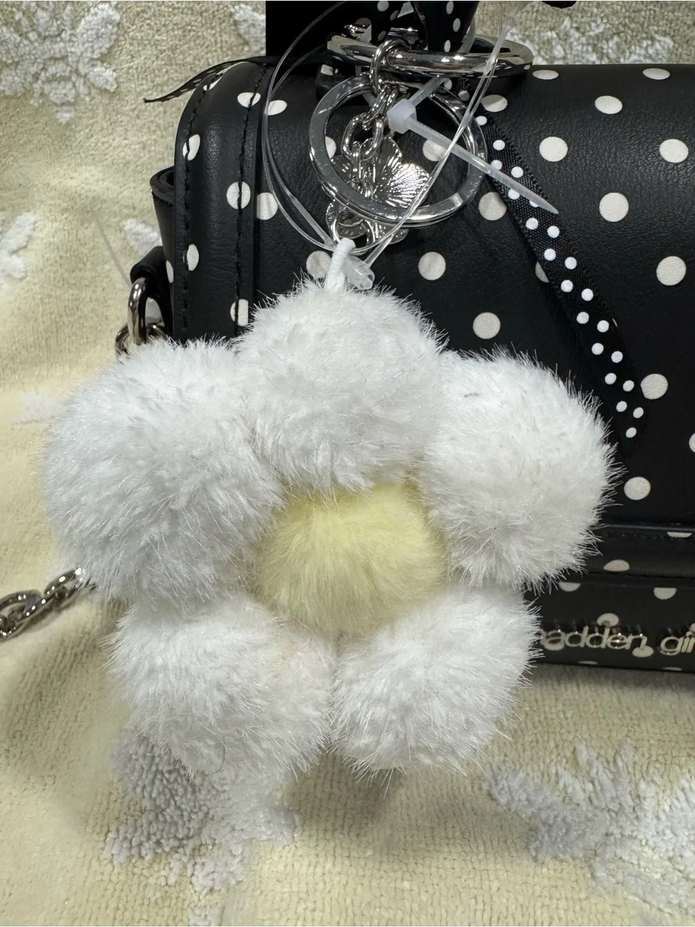 Madden Girl Black & White Polka Dot Crossbody Bag—NWT
